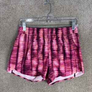 Athleta Girl Shorts Girls XXL 16 Pink Purple Tie‎ Dye Heart The Hustle 2.5 Lined